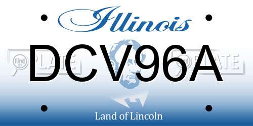 DCV96A Illinois License Plate