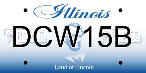 DCW15B Illinois License Plate