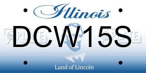 DCW15S Illinois License Plate