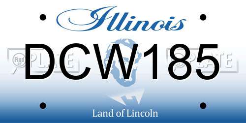 DCW185 Illinois License Plate
