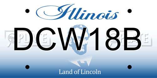DCW18B Illinois License Plate