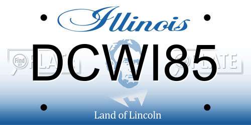 DCWI85 Illinois License Plate