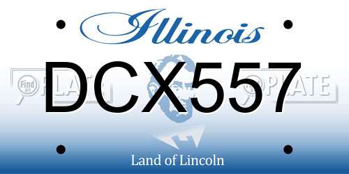 DCX557 Illinois License Plate