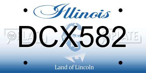 DCX582 Illinois License Plate