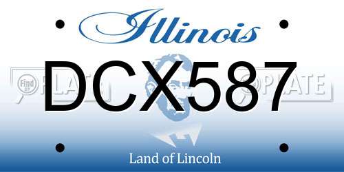 DCX587 Illinois License Plate