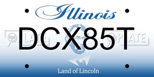 DCX85T Illinois License Plate