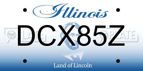 DCX85Z Illinois License Plate