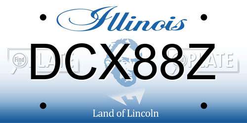 DCX88Z Illinois License Plate
