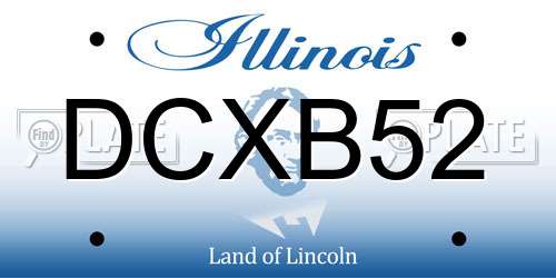 DCXB52 Illinois License Plate