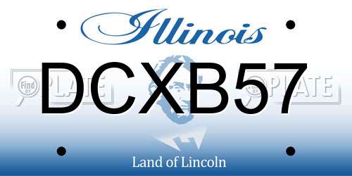 DCXB57 Illinois License Plate