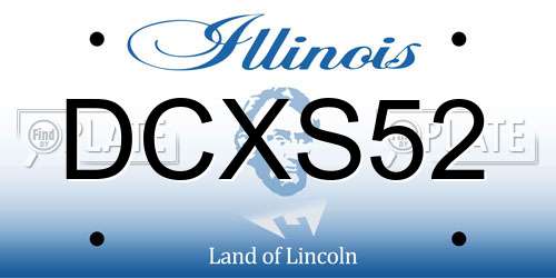 DCXS52 Illinois License Plate