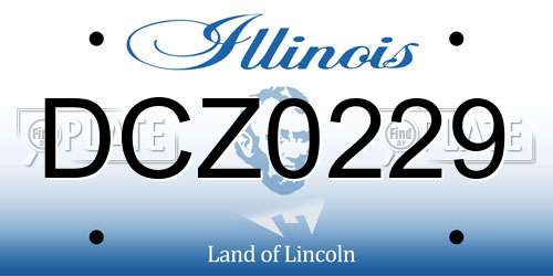DCZ0229 Illinois License Plate