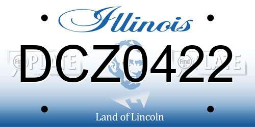 DCZ0422 Illinois License Plate