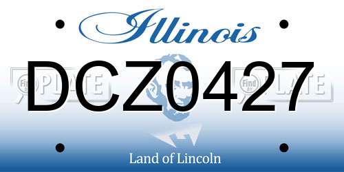 DCZ0427 Illinois License Plate