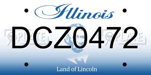 DCZ0472 Illinois License Plate