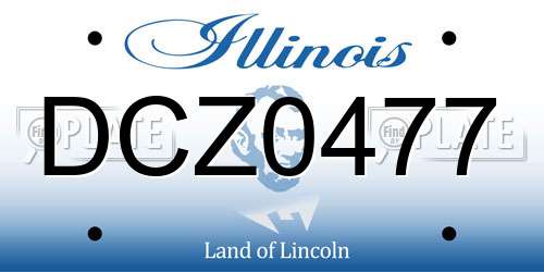 DCZ0477 Illinois License Plate