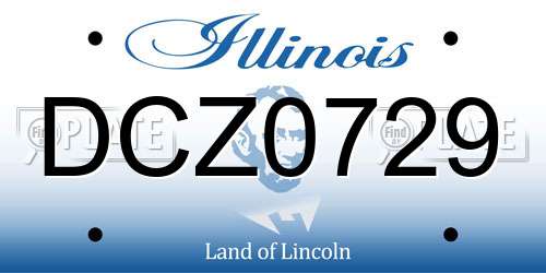 DCZ0729 Illinois License Plate
