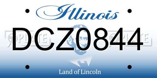 DCZ0844 Illinois License Plate
