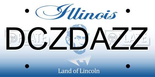 DCZDAZZ Illinois License Plate