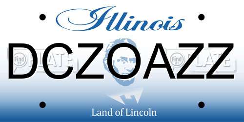 DCZOAZZ Illinois License Plate