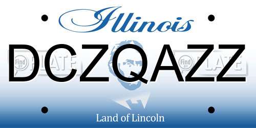 DCZQAZZ Illinois License Plate