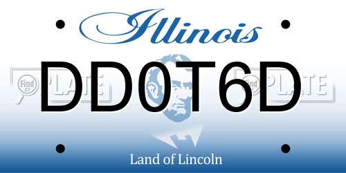 DD0T6D Illinois License Plate