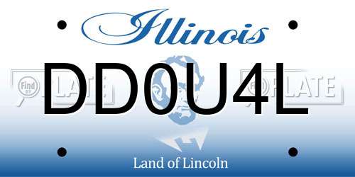 DD0U4L Illinois License Plate
