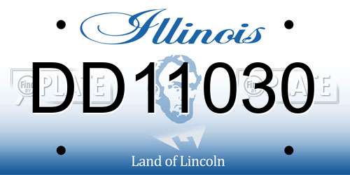 DD11030 Illinois License Plate