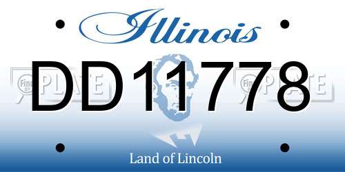 DD11778 Illinois License Plate