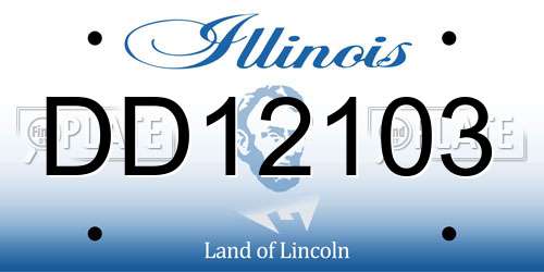 DD12103 Illinois License Plate