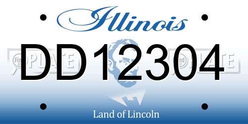 DD12304 Illinois License Plate