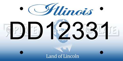 DD12331 Illinois License Plate