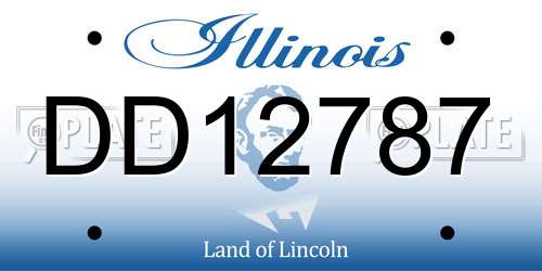 DD12787 Illinois License Plate
