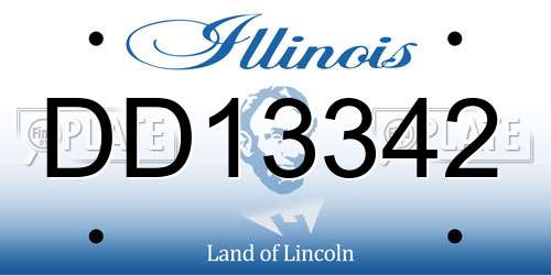 DD13342 Illinois License Plate