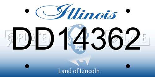 DD14362 Illinois License Plate