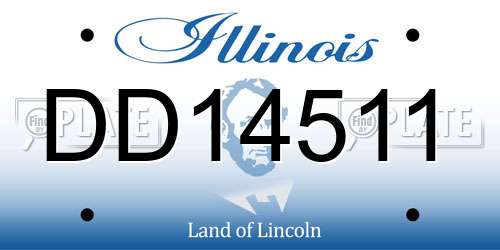DD14511 Illinois License Plate