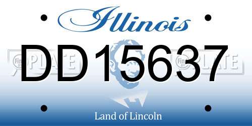 DD15637 Illinois License Plate