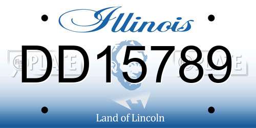 DD15789 Illinois License Plate