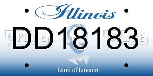 DD18183 Illinois License Plate