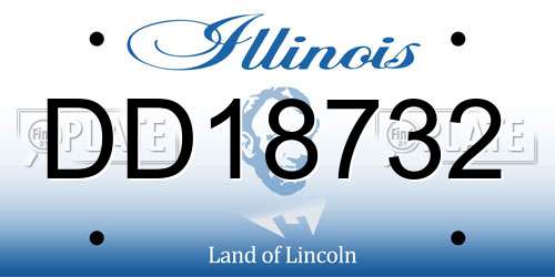 DD18732 Illinois License Plate