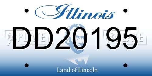 DD20195 Illinois License Plate