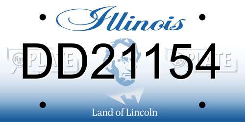 DD21154 Illinois License Plate