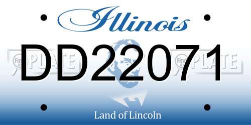 DD22071 Illinois License Plate