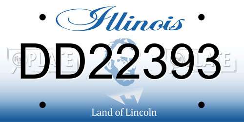 DD22393 Illinois License Plate