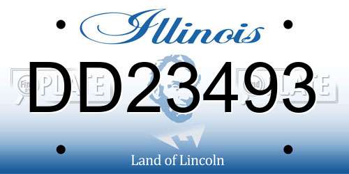 DD23493 Illinois License Plate