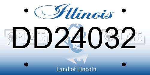 DD24032 Illinois License Plate