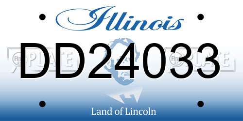 DD24033 Illinois License Plate