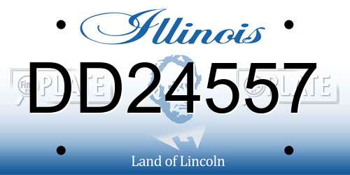 DD24557 Illinois License Plate