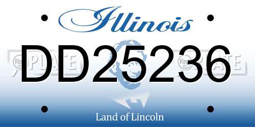 DD25236 Illinois License Plate