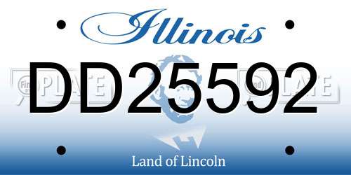 DD25592 Illinois License Plate